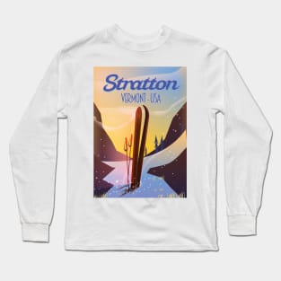 Stratton Vermont USA ski poster Long Sleeve T-Shirt